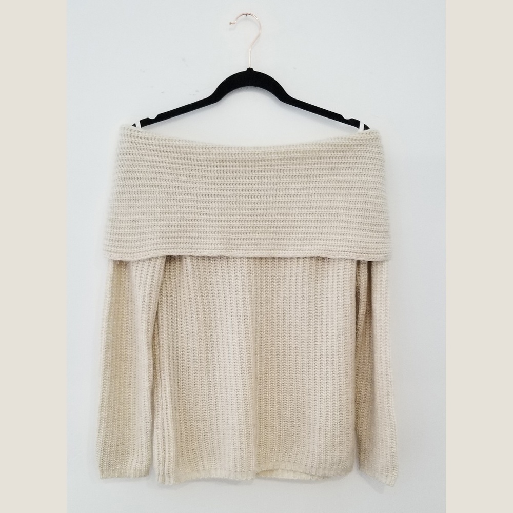 Off-Shoulder Knit Sweater
